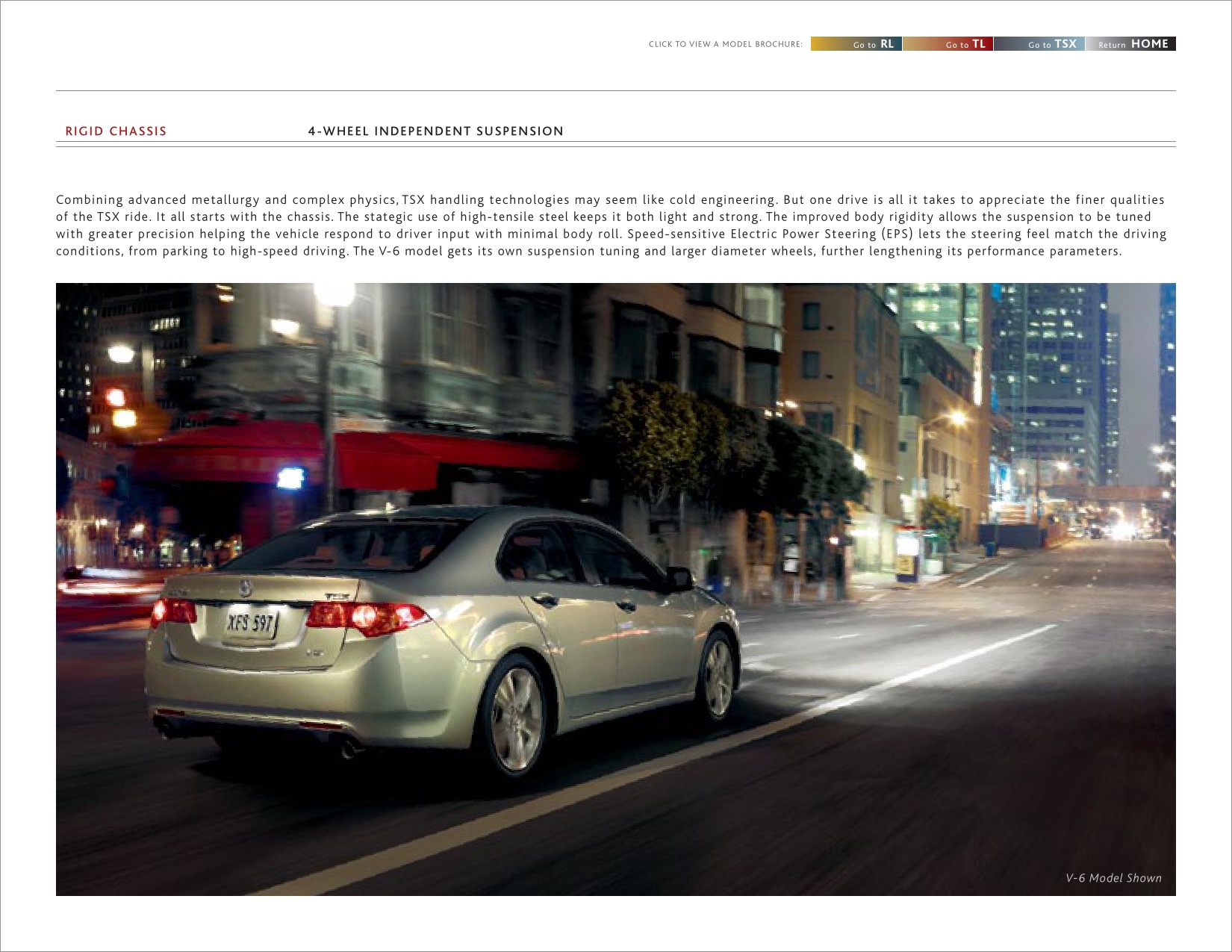 2012 Acura RL TL TSX Brochure Page 8